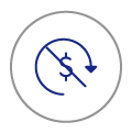 An icon of a dollar sign with a crossed circle over it, representing there are no deposit conditions on the account.